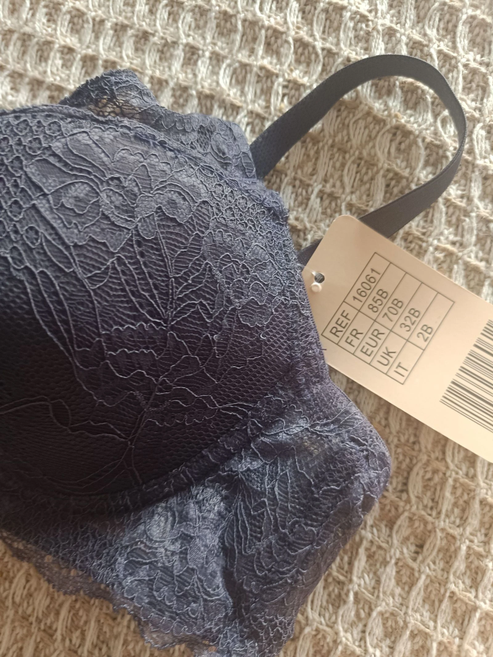 Sujetador Bustier Encaje Gris Oscuro 85B / 70B NUEVO – photo 2
